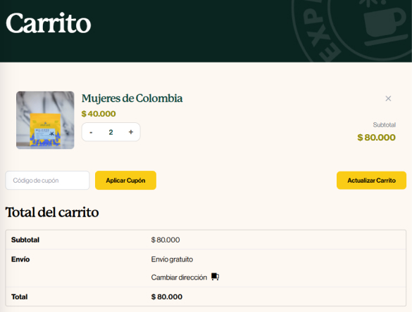 Paso 3: revisar carrito de compras