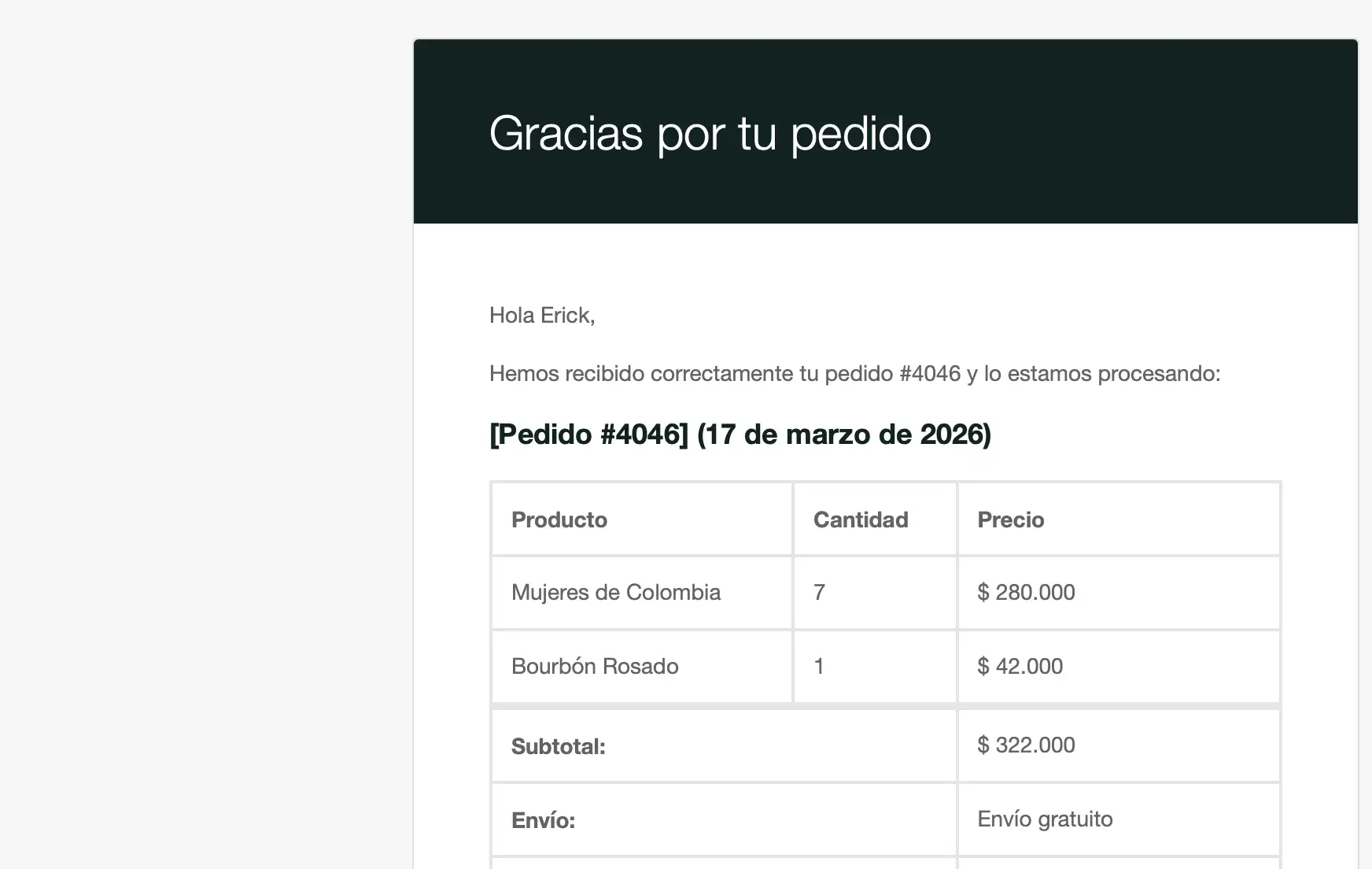 Paso 4: finalizar compra en checkout