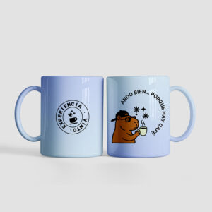 Mug Capibara “Ando bien… porque hay café”